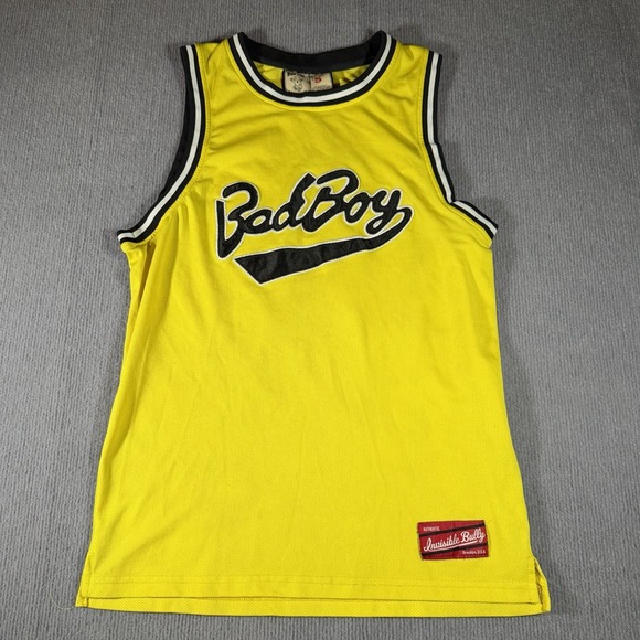 Bad Boy‎ Basketball Jersey Yellow Biggie Smalls #72 Athletic Mens Size Small - Picture 2 of 9